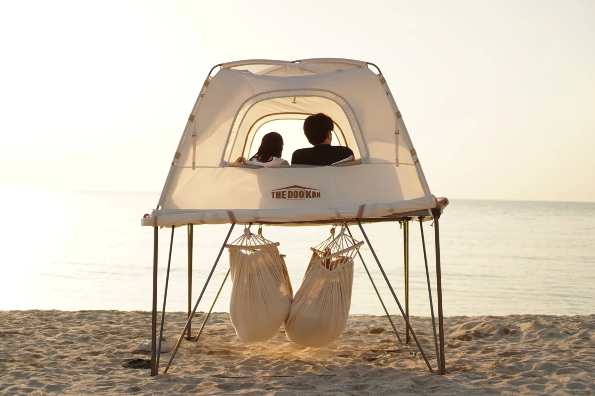 Part treehouse, part hammock, part lifeguard stand and part tent: The Dookan is a different kind of outdoor shelter