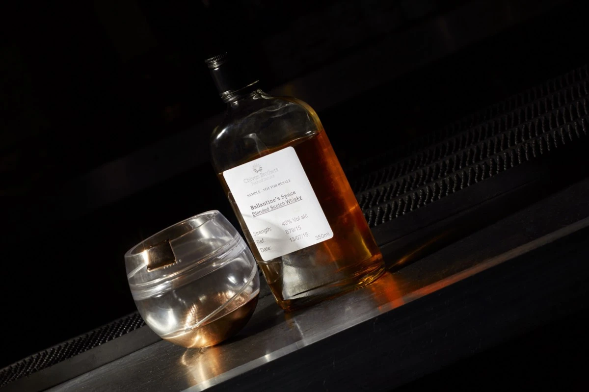 Ballantine's Space Glass allows astronauts to sip whisky the same way they would on Earth.