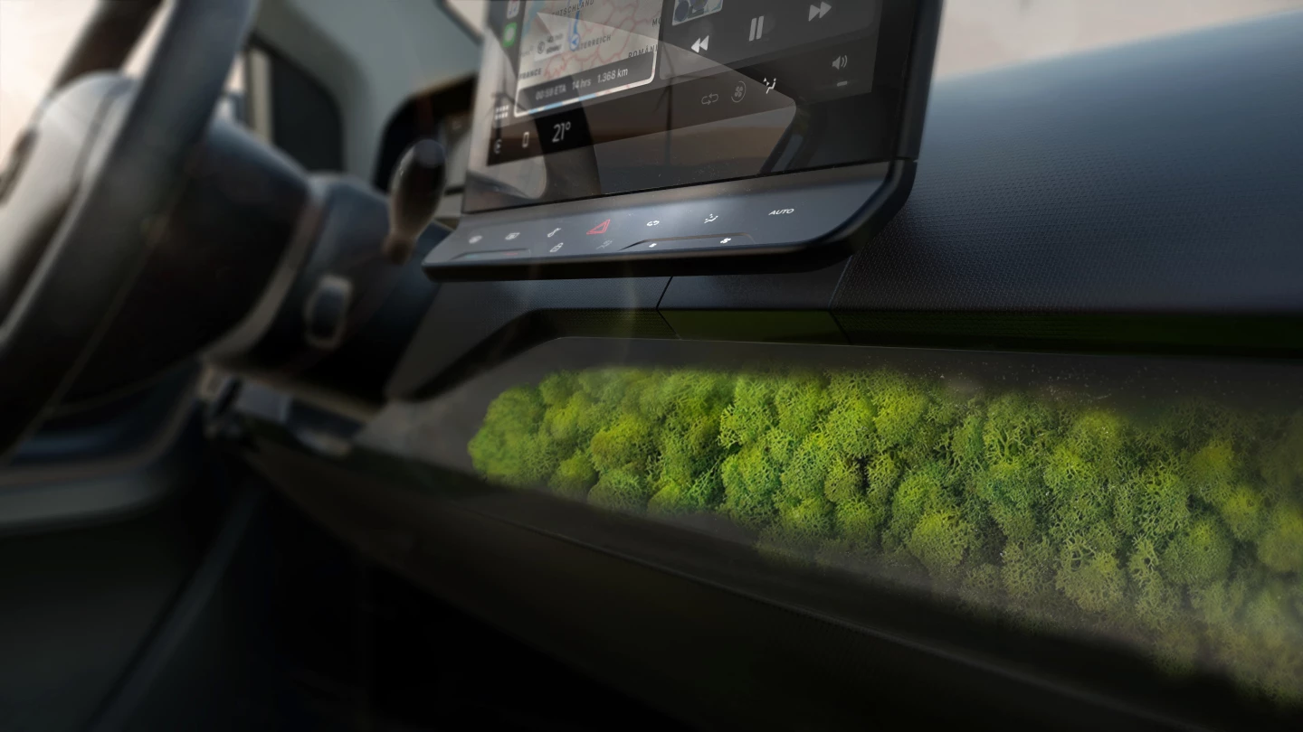 The breSono air filtration system uses island moss to help filter particulates out of the air