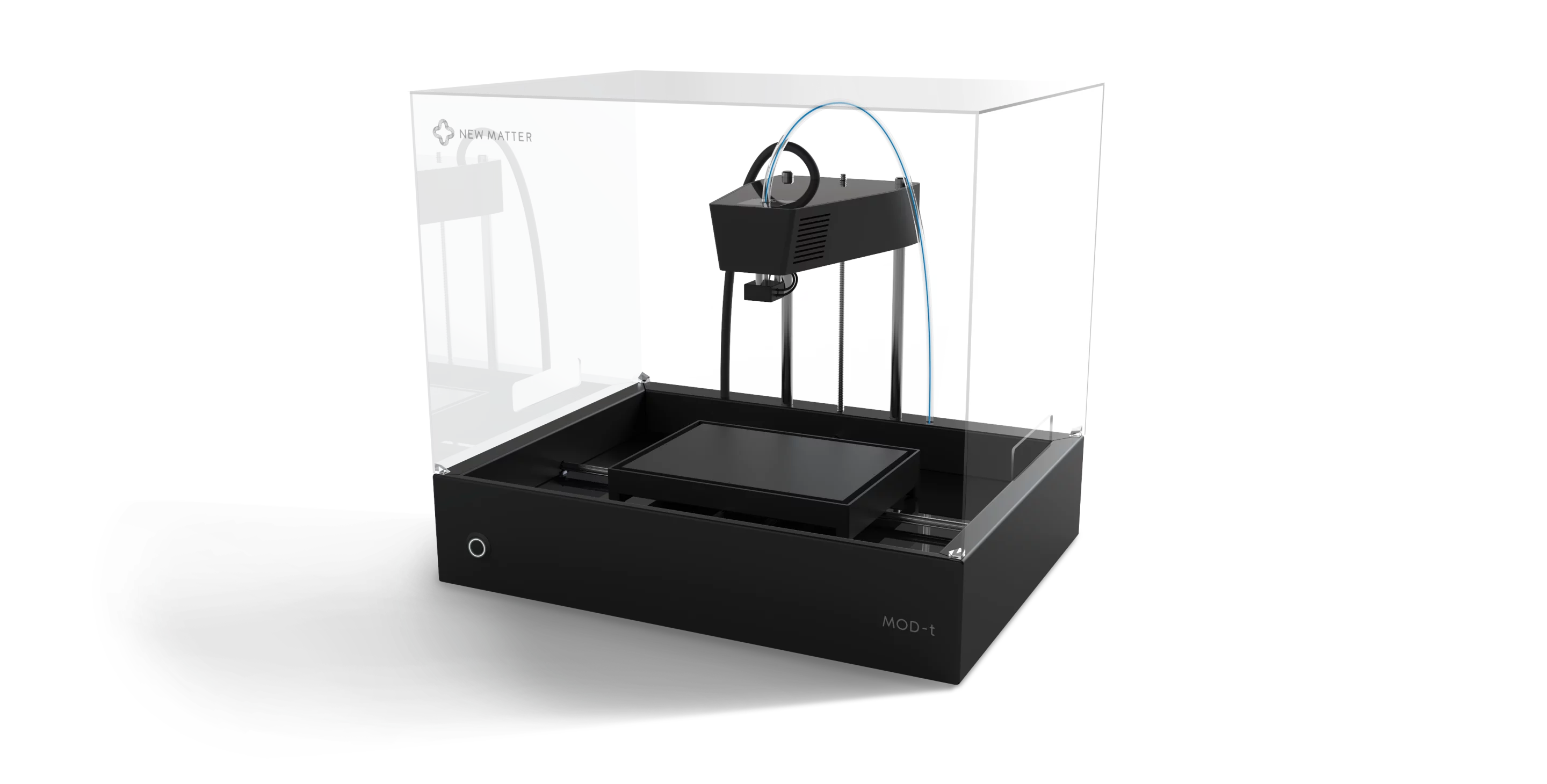 The MOD-t features custom electronics and a two-axis motion system that supports the build platform during printing, while moving it at the same time