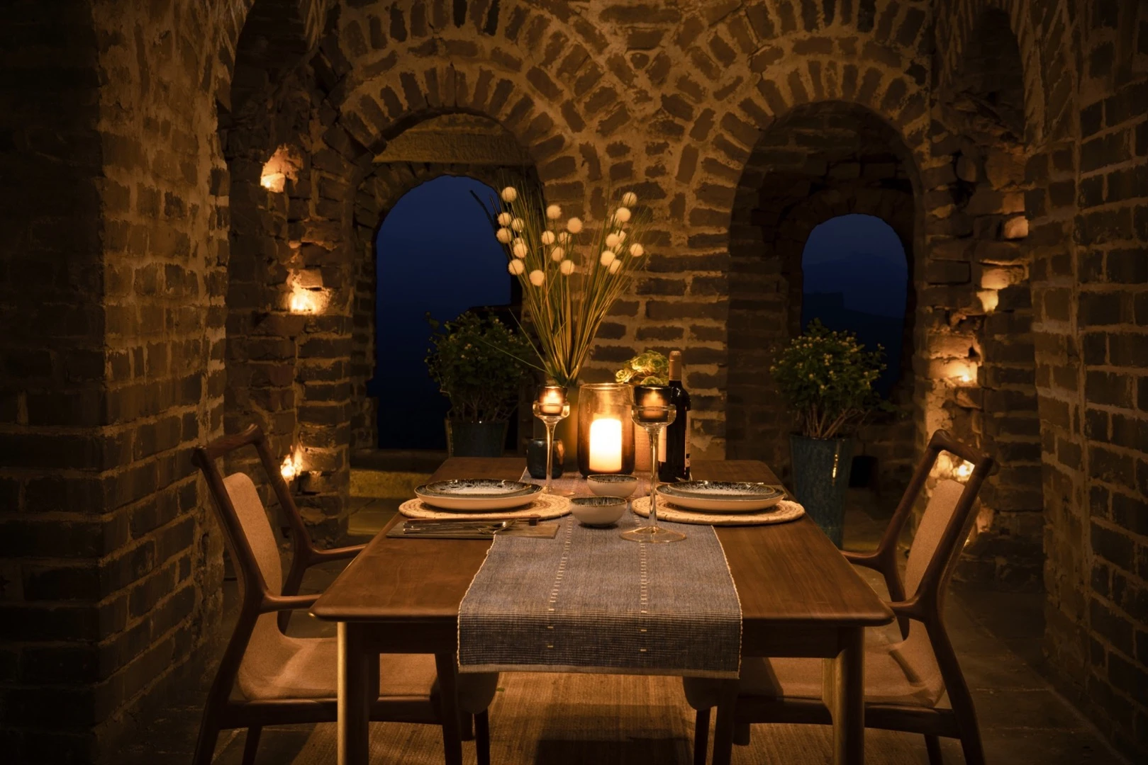 The dining area in the watchtower