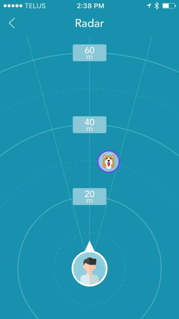 The Findster app's Radar view