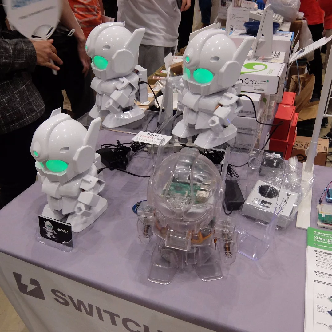 These small robots are DIY RAPIRO`s that run on Raspberry Pi
