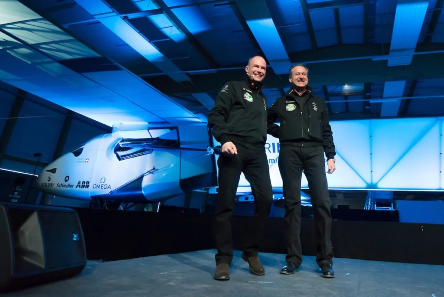 Piccard and Borschberg unveiled the Solar Impulse 2 in Switzerland