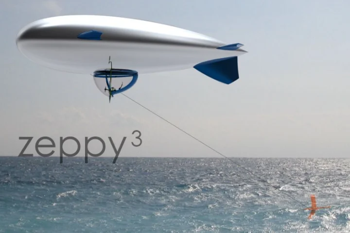 Zeppy 3 will shortly sail across a stretch of Mediterranean waters using only the power of the wind and a curved carbon foil based on the chien de mer by Didier Costes