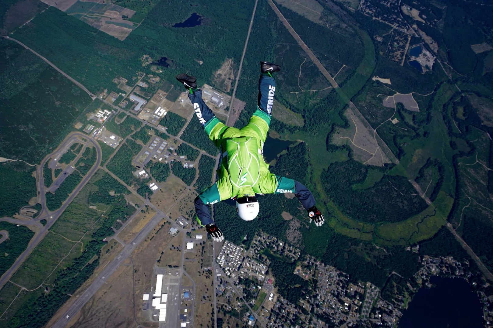 Luke Aiken during a training jump