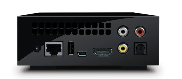 The rear of the LaCie LaCinema Classic HD unit showing off its connectivity options