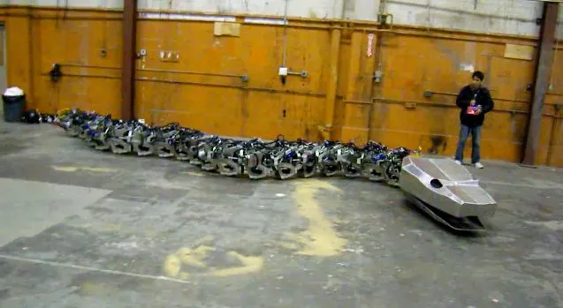 Titanoboa is a robotic life-size replica of a prehistoric snake, created to bring attention to our society's reliance on fossil fuels