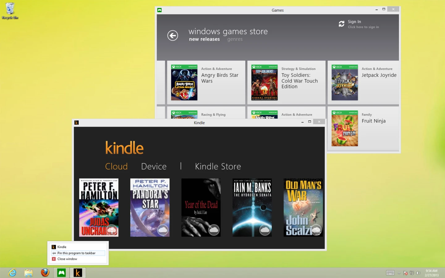 ModernMix also lets you pin Modern UI apps to the taskbar