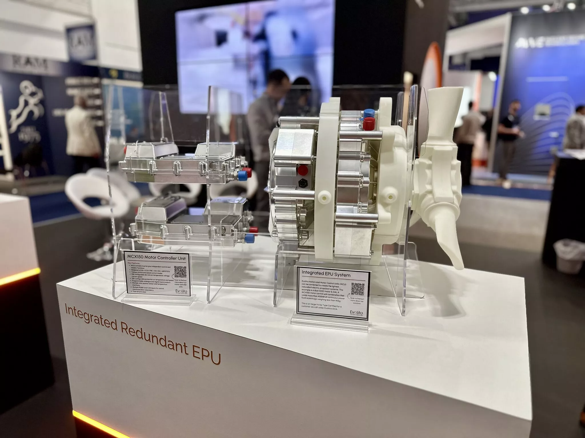 Evolito stacks together two D250 motors and its MCX150 motor control unit into a 400-kW propulsion system weighing in at 40 kg