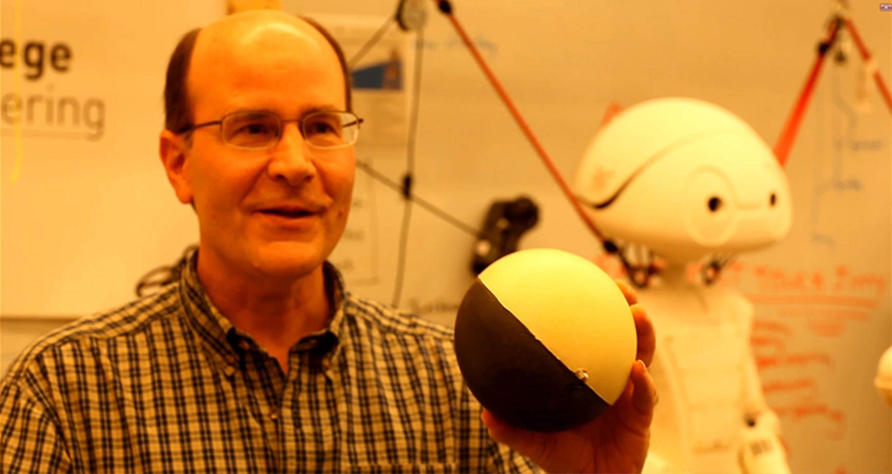 A MegaBall 3 lb paint-filled cannonball