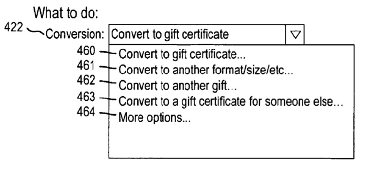 Illustration from Amazon's patent application for a gift exchange system