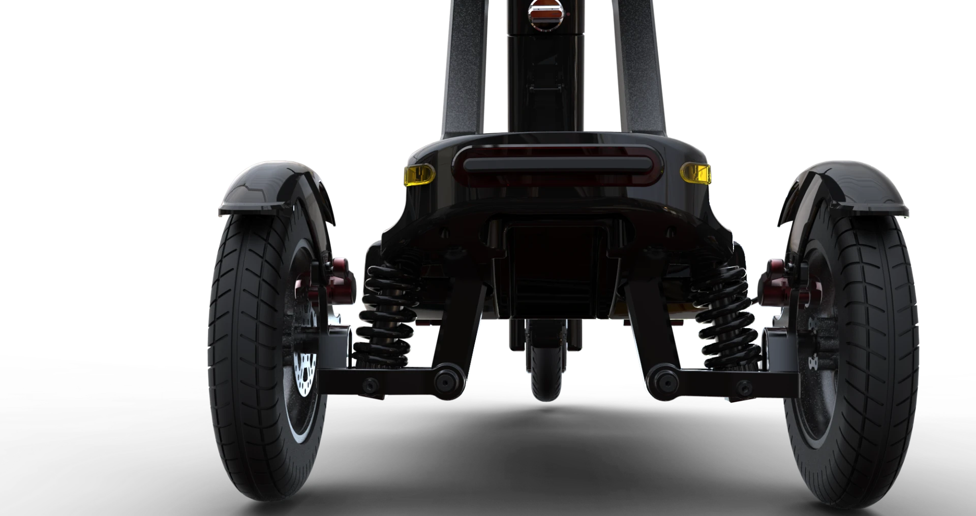 The R1 has a dual rear suspension system
