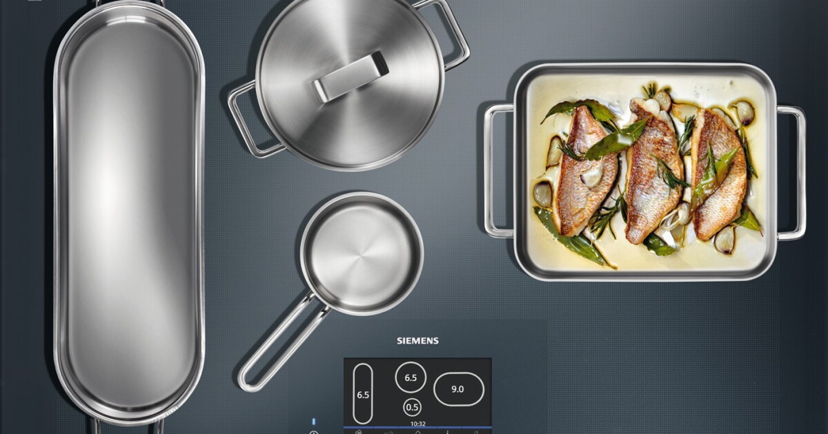 Siemens fullsurface induction cooktop lets you arrange the pans