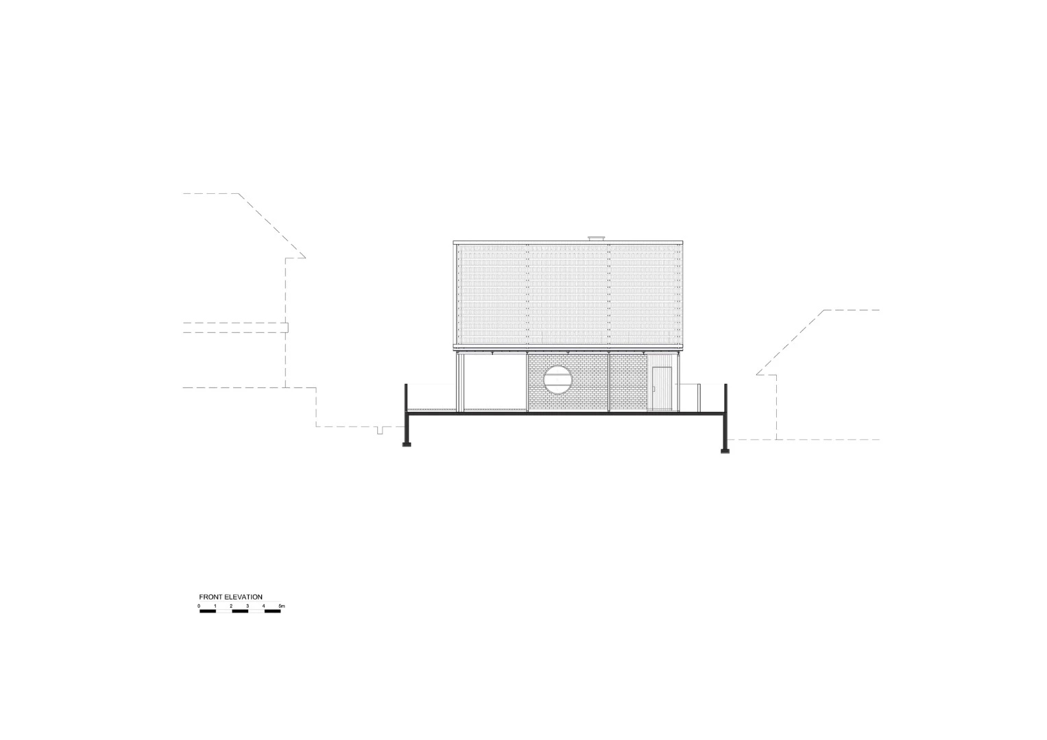 Architectural drawing of the Clay Roof House