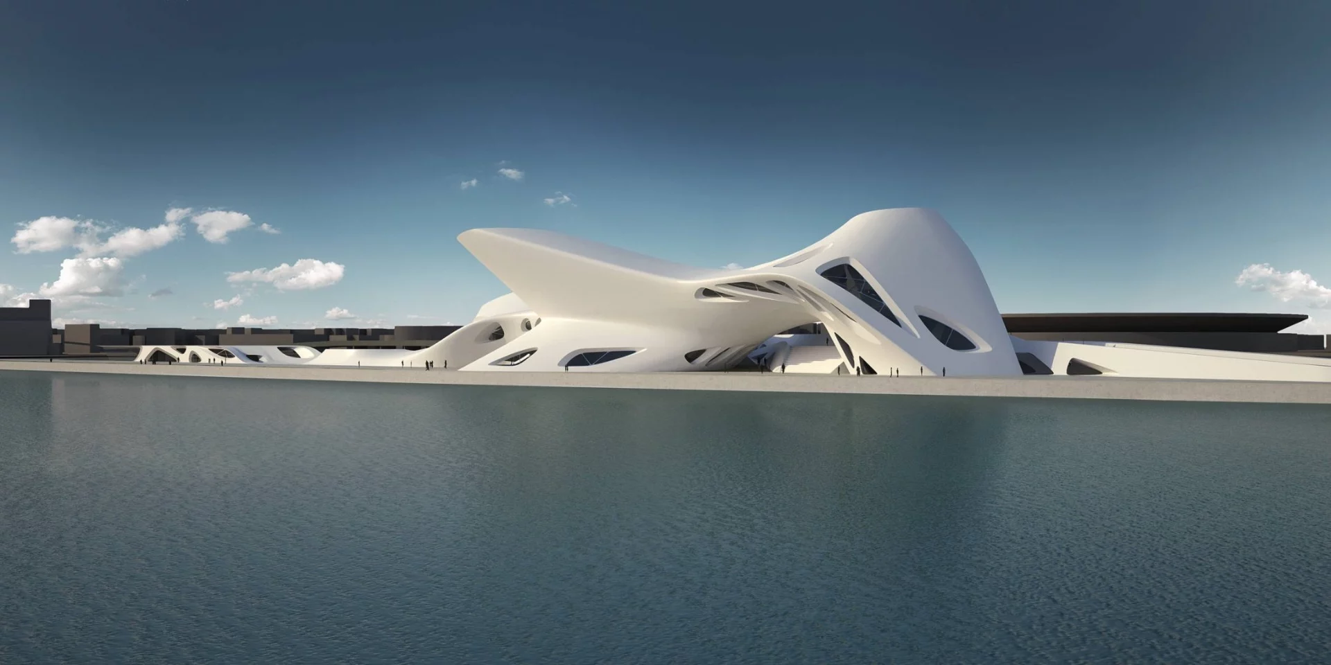 Zaha Hadid's flowing, sci-fi styled buildings have set the benchmark for 21st century futurism in architecture. This contemporary art museum is currently being built in Cagliari, Italy.