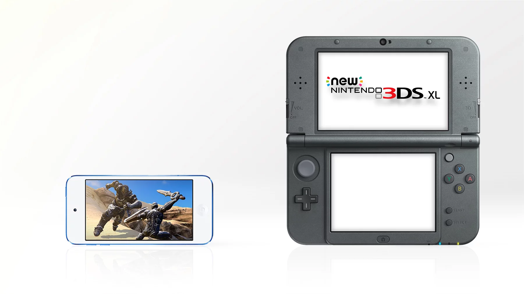 The iPod touch and New Nintendo 3DS XL are very different products, but they both offer gaming on the go