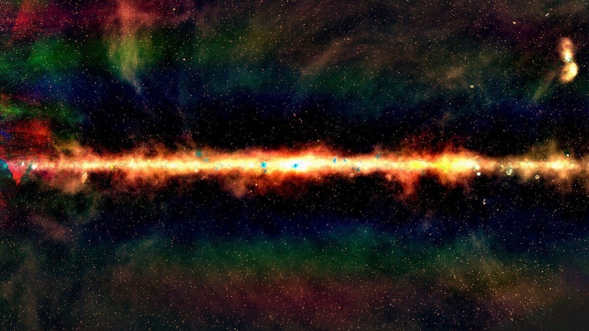 The view of the centre of the Milky Way, in radio color. This image was generated by the GaLactic and Extragalactic All-sky MWA (GLEAM) survey, conducted at the Murchison Radio-astronomy Observatory in 2016