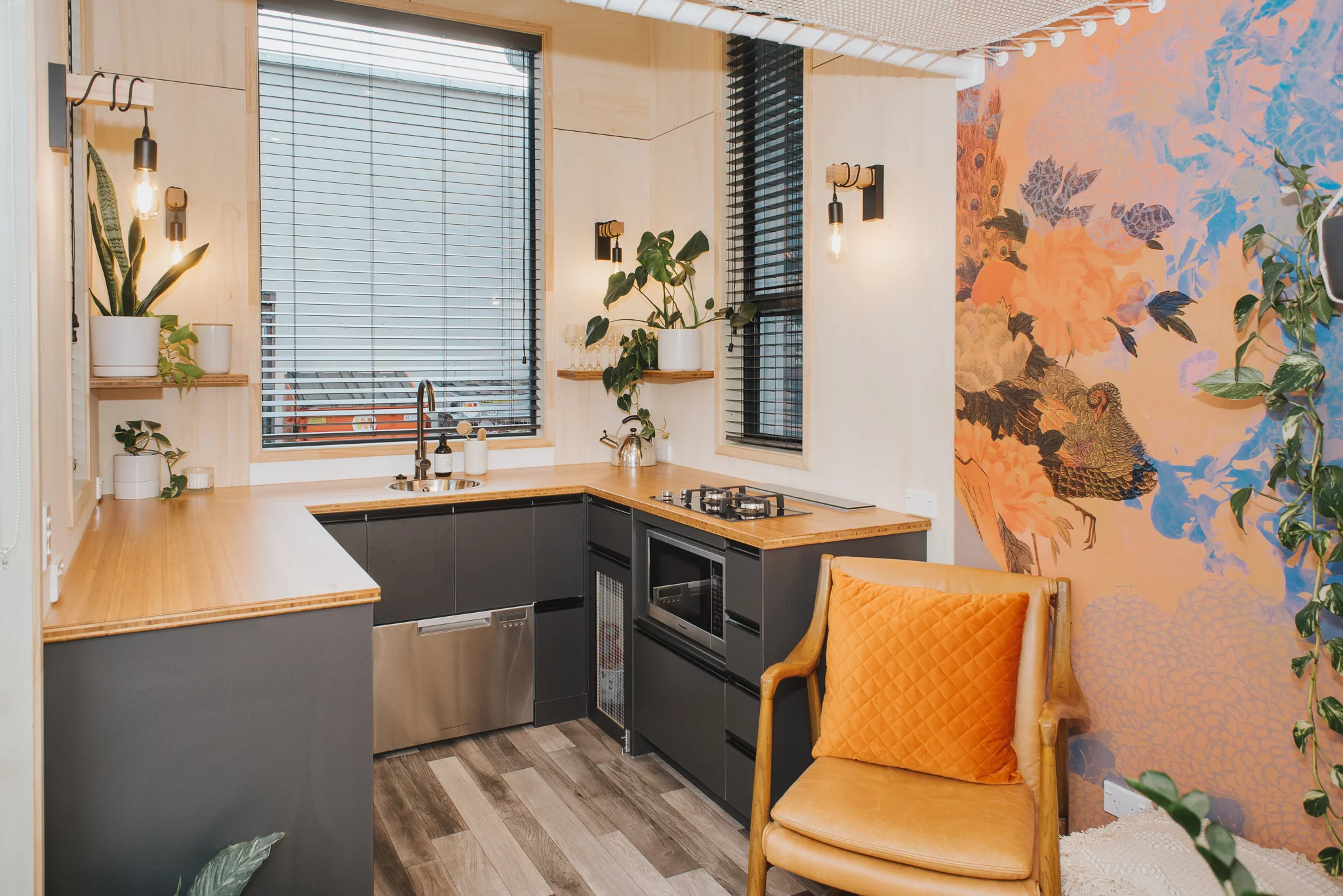 The Autumn features a relatively spacious U-shaped kitchen