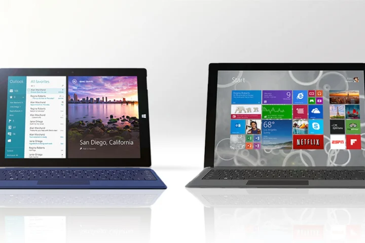 Gizmag compares the features and specs of the new Microsoft Surface 3 (left) with the more powerful Surface Pro 3