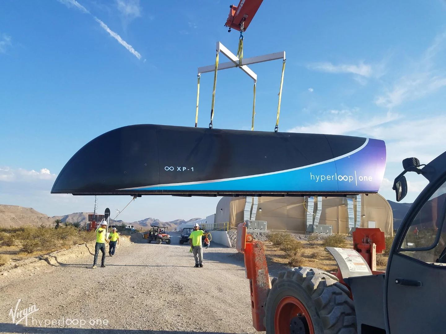 The Hyperloop One pod prototype