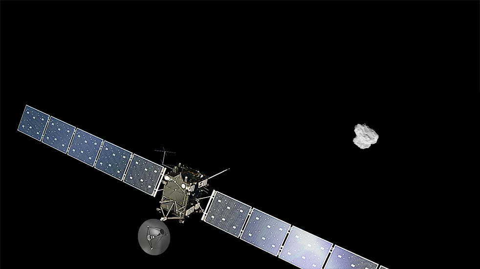 Artist's impression of Rosetta arriving at comet 67/P (Image: ESA)