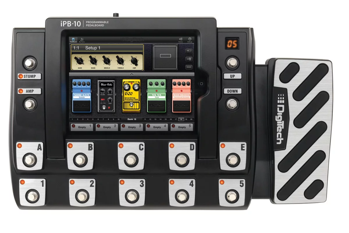 DigiTech has announced the iPB-10 Programmable Pedalboard - a multi-effects unit which uses the power of a docked iPad to design numerous effects chains and amp/cab combinations