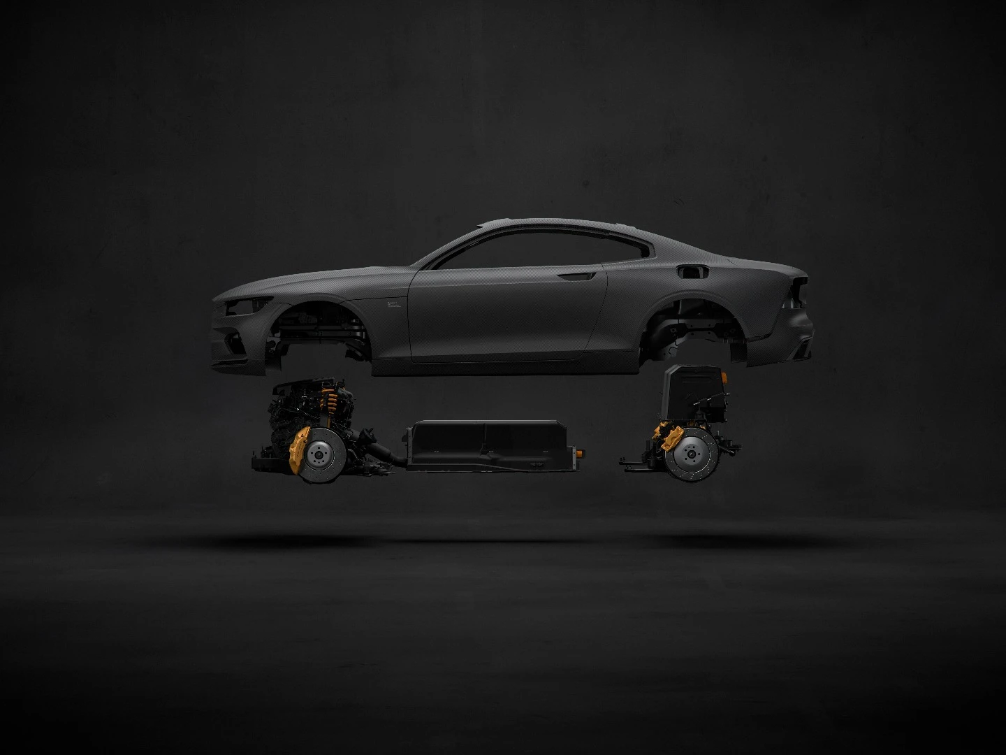 The Polestar 1 has a dual-rear motor/front-engine hybrid powertrain