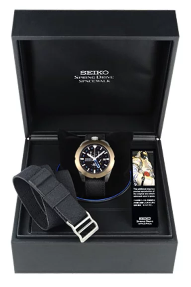 The commemorative limited edition of the Seiko Spring Drive Spacewalk watch