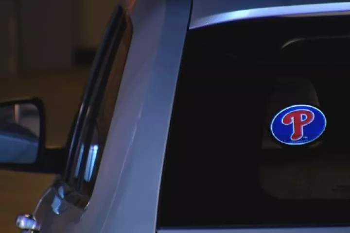 The Powerdecal displays backlit images through the window glass of a car(All images courtesy Powerdecal)