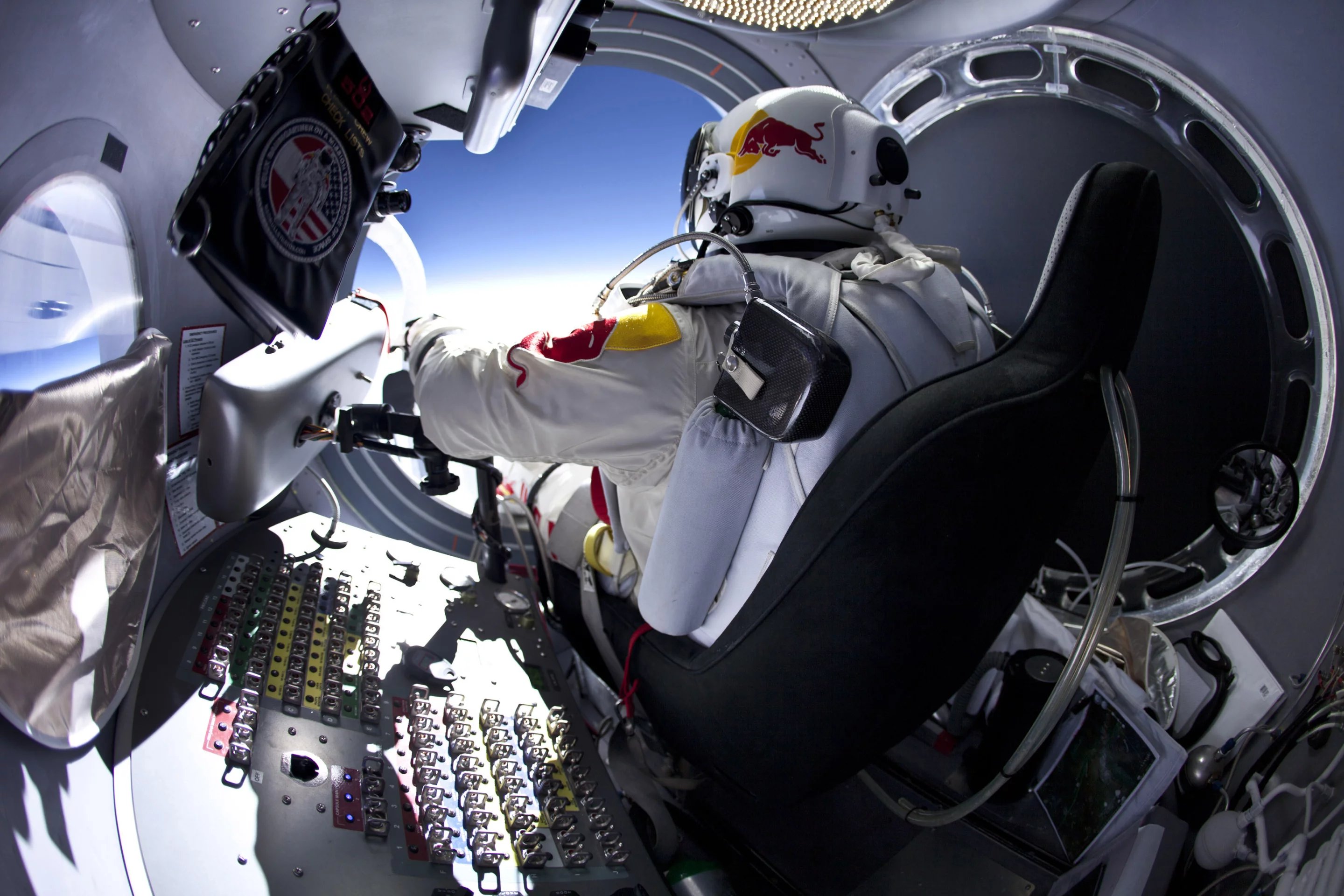 Inside the capsule (Photo: Jay Nemeth/Red Bull)
