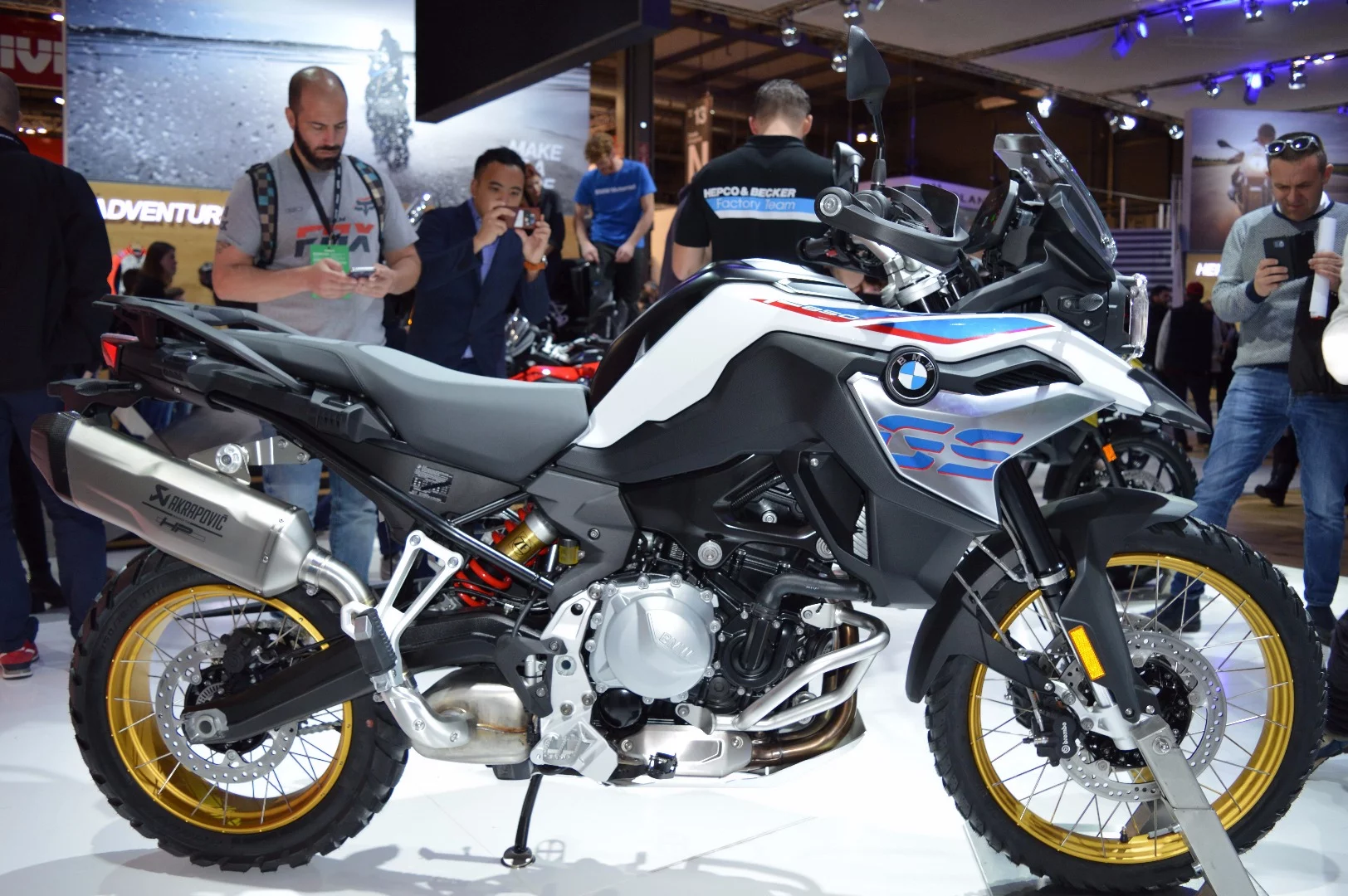 The new 2018 BMW F 850GS at EICMA 2017 with the Rallye exterior package