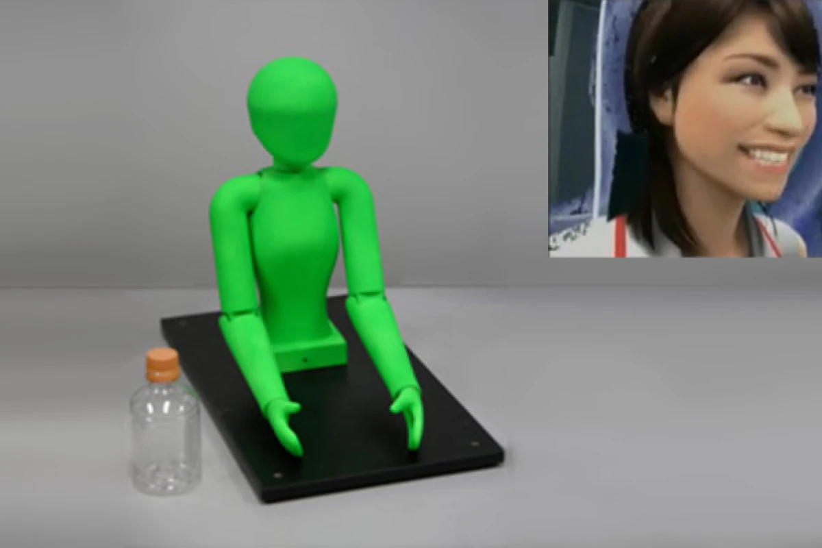 The "virtual humanoid" prototype will allow you to physically interact with a computer-generated character seen through a head-mounted display