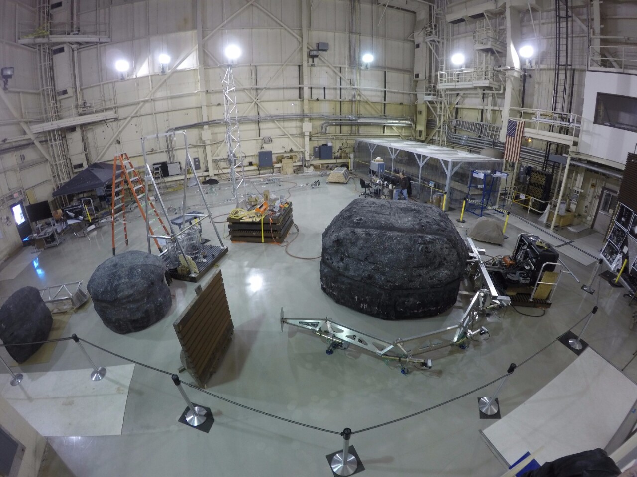 In the Spacecraft Structures Lab at NASA’s Langley Research Center