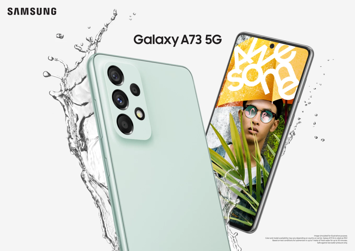 The A73 5G handset features a 6.7-inch AMOLED FHD+ display, 32-MP selfiecam and a quad rear camera array topped by a 108-megapixel F1.8 main shooter
