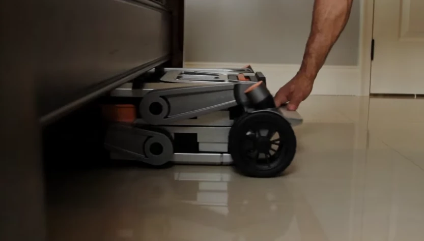 The Erovr compacts down to slide under a bed or in a closet
