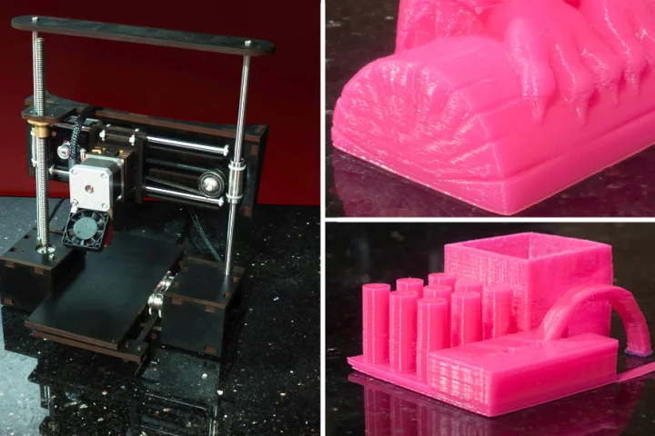 QU-BD's One Up 3D printer can print with a minimu layer height of 50 microns