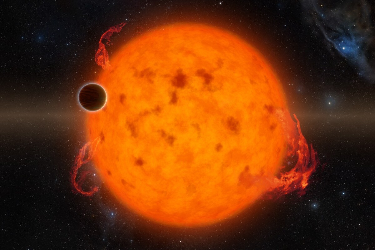 Artist's impression of K2-33b orbiting close to its parent star