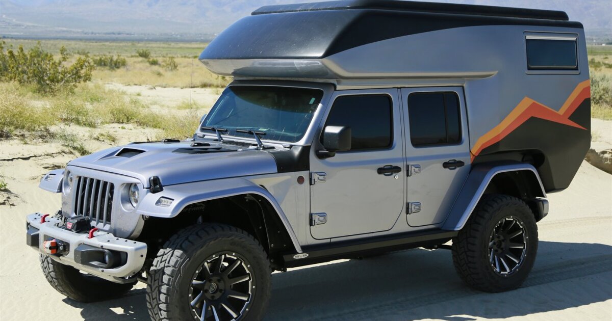 Two Track Jeep Wrangler pop-up 4×4 action campers