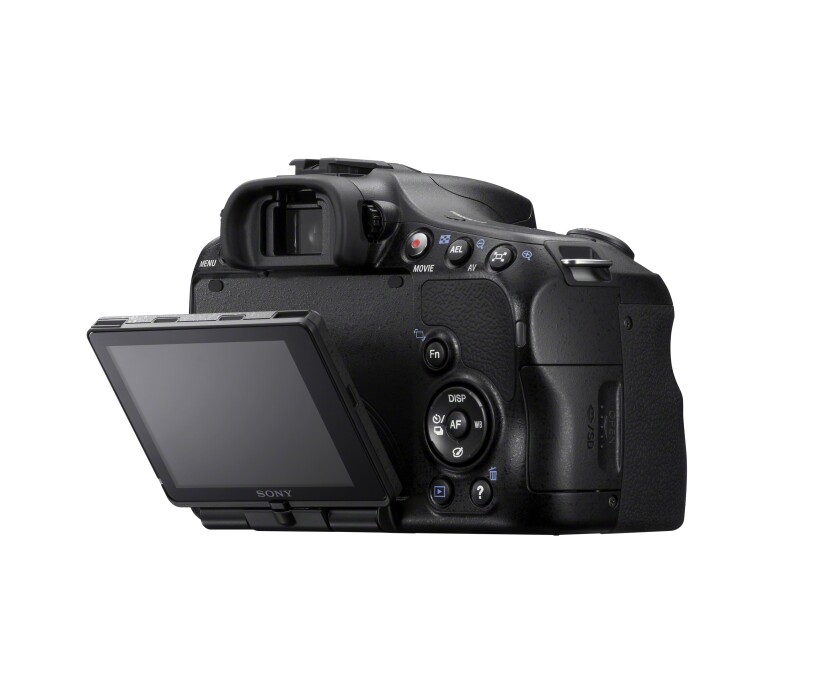 Sony SLT-A65 features a tilting 3-inch, 921,000 dot resolution Xtra Fine LCD display with TruBlack technology