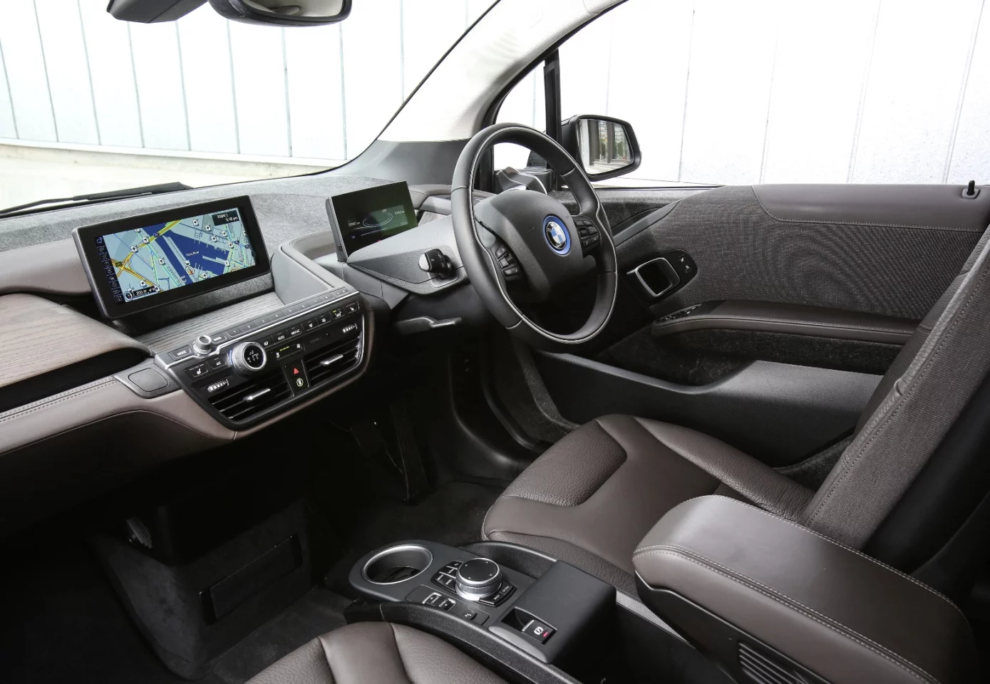 The central 10.25-inch screen dominated the spacious i3 cabin