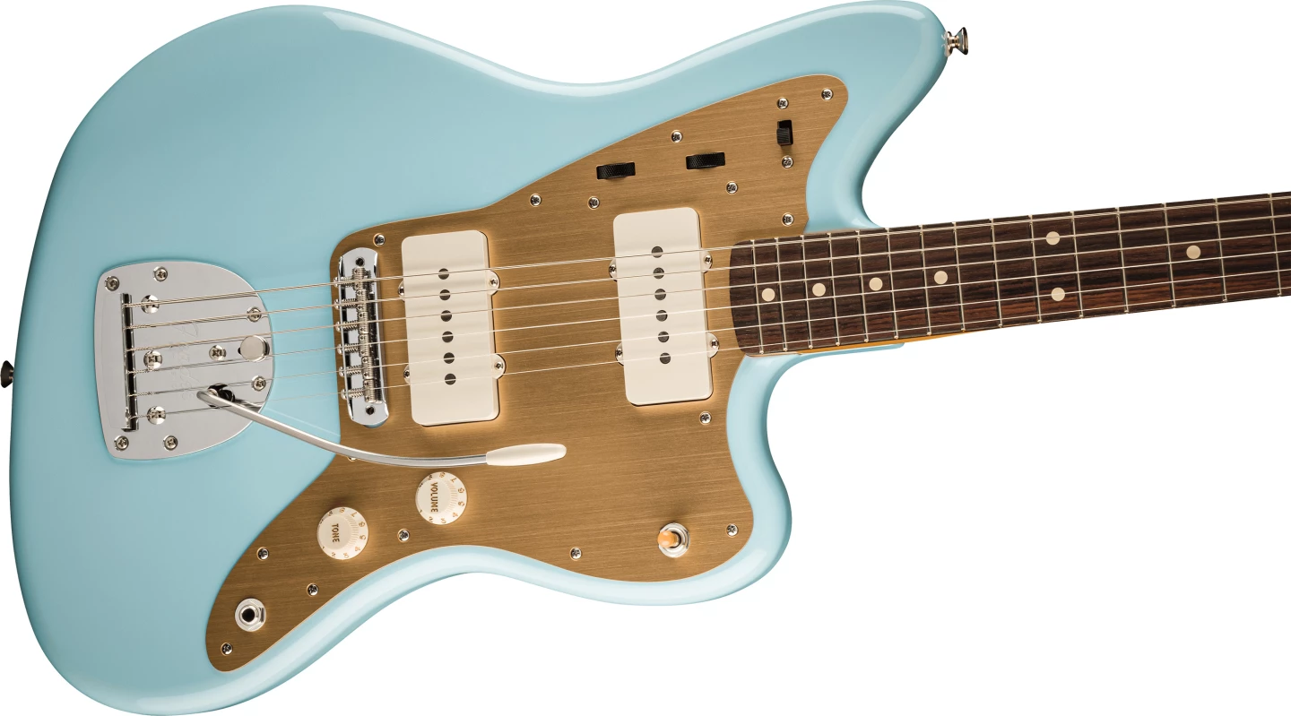 The Vintera II 50s Jazzmaster, complete with the wacky bonus switches and dials of the rhythm circuit