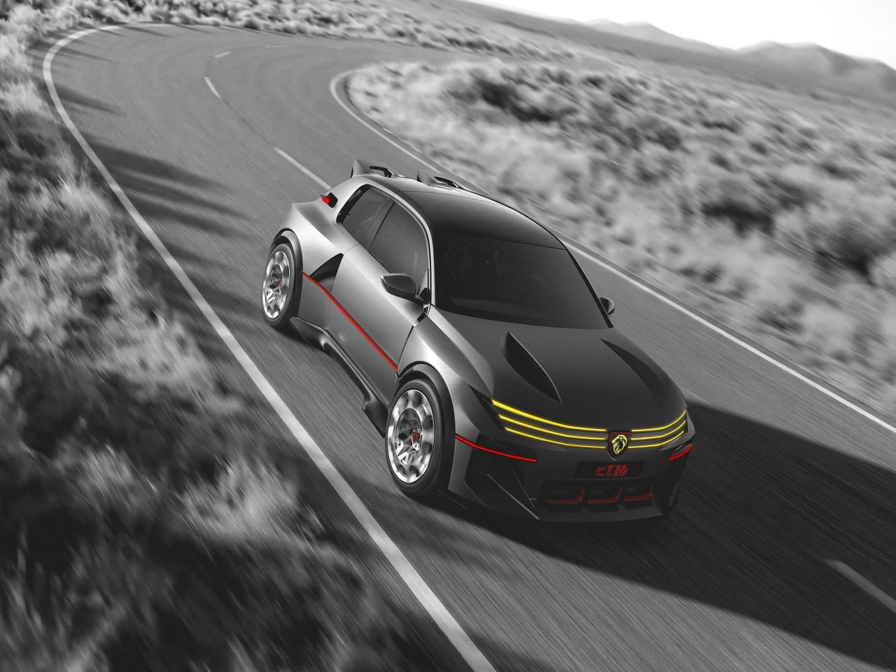 Just look at this thing. It’s hard to believe this is related to the humble Peugeot hatchbacks trundling round your nearest supermarket car lot