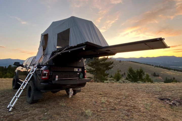 The Skinny Guy Camper rides low but opens up high