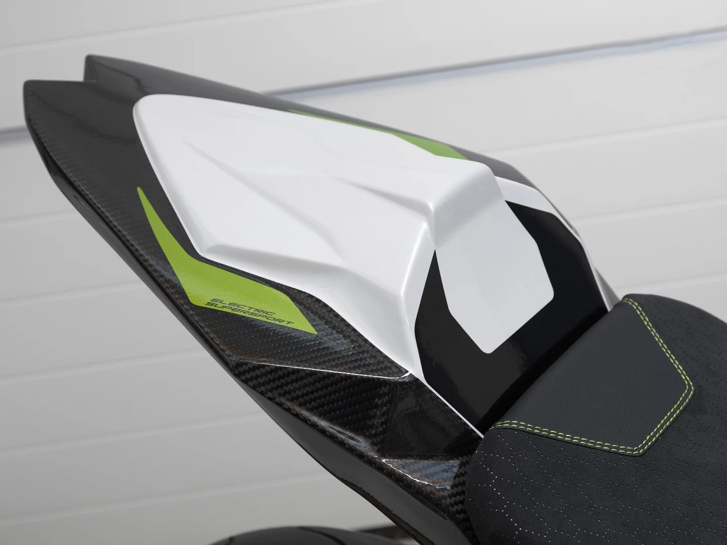 The race-worthy carbon tail section of the BMW eRR