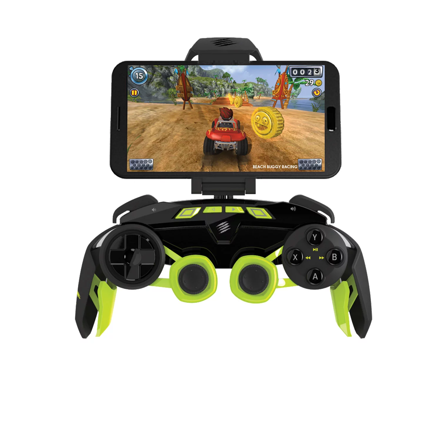 The accessory connects via Bluetooth and, like the S.U.R.F.R, includes a removable clip for docking a smartphone