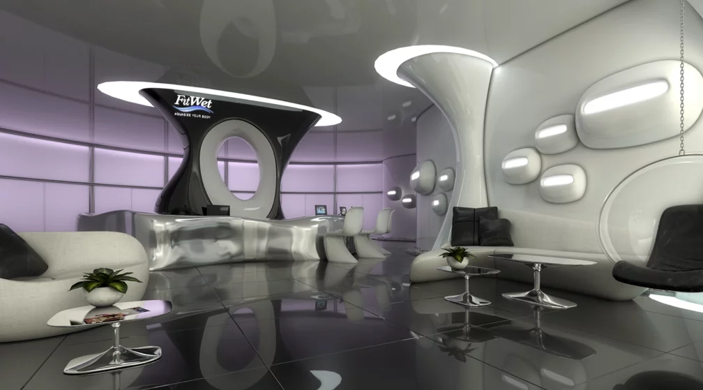 Fit Wet imagines the Jet Bike as the focal point of a futuristic gym