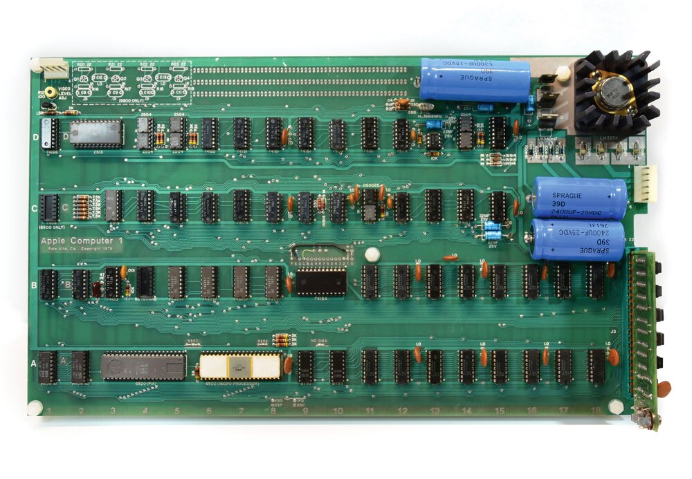 The Apple I was hand assembled by Steve Wozniak and Steve Jobs