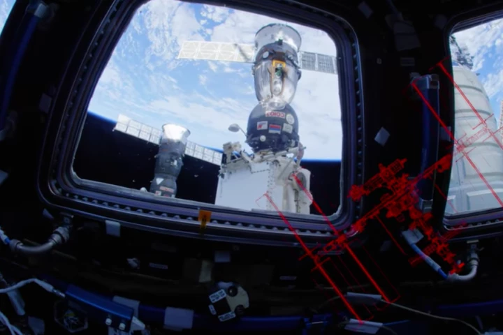 Ticker tape and map pop-ups orient and inform you throughout the video