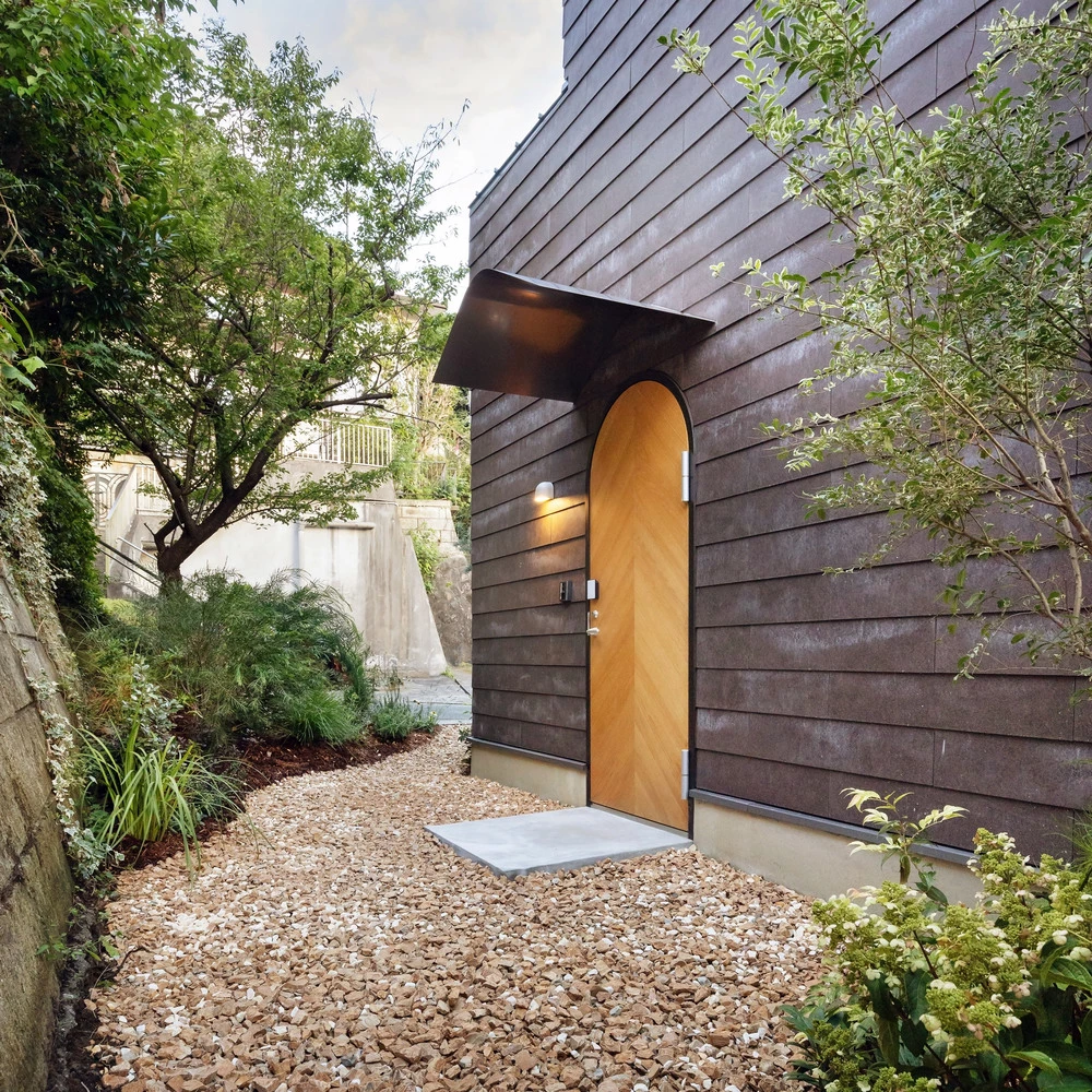 Cat Tree House features a quaint front entrance